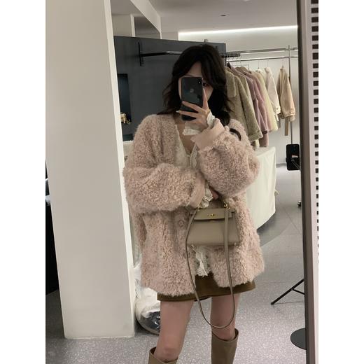 现货【温柔日落】设计师高定加厚精致保暖温柔风皮毛一体毛毛外套 商品图3