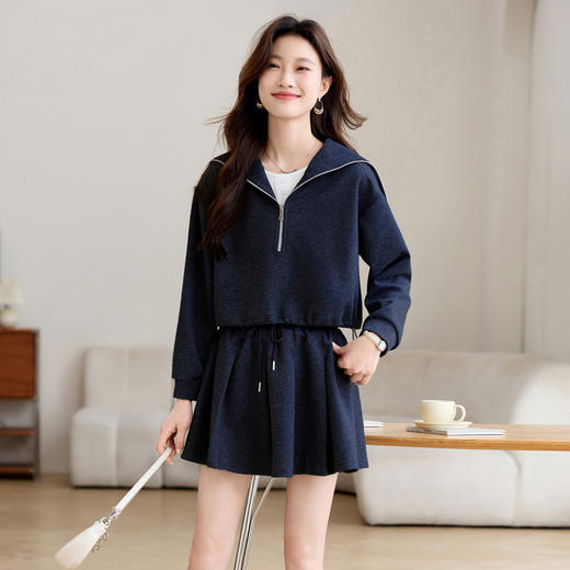 小个子连帽卫衣，百褶短裙潮三件套HR-JNFGN2501 商品图2