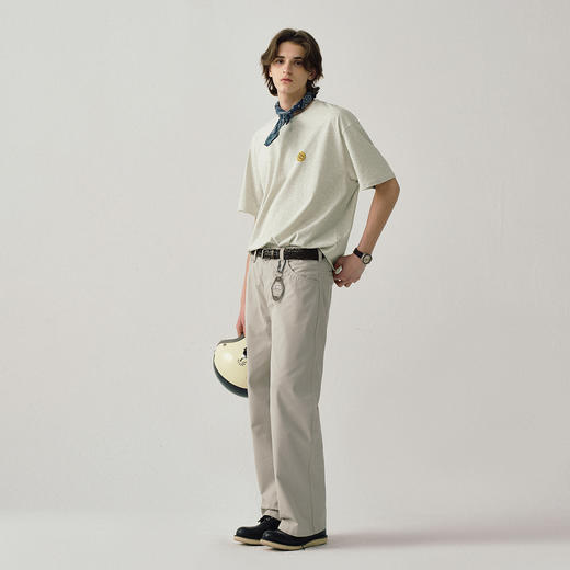 714street美式简约潮写文字印花重磅纯棉短袖T恤男女夏季半袖上衣 商品图3