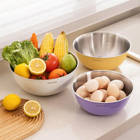 摩登主妇316L不锈钢洗菜盆沥水篮食品级和面揉面盆水果沙拉拌菜盆