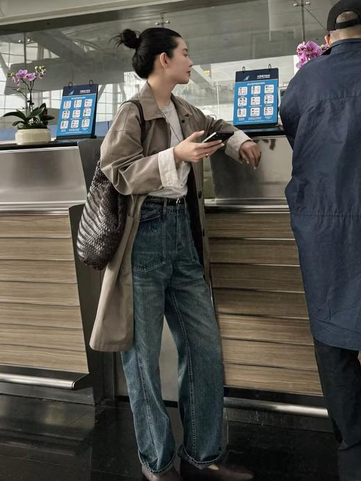 THESOONG"优雅序章"法式拼麻里袖轻量感松弛风衣外套HWFY6603 商品图1
