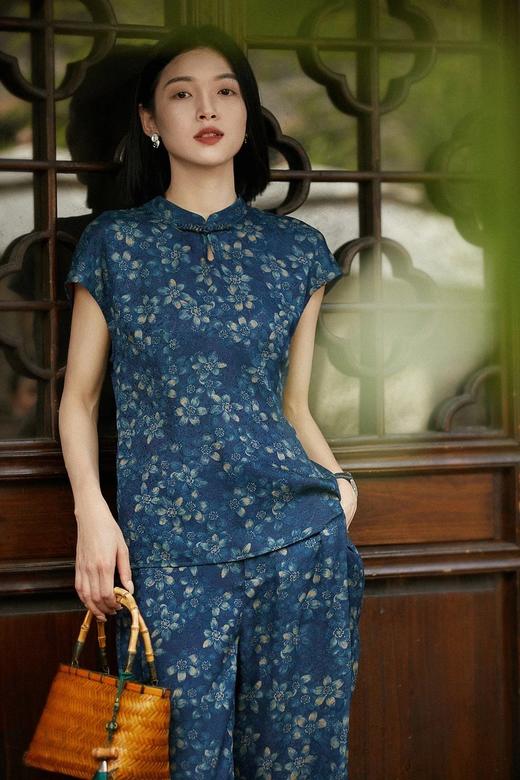 LPIUTY品牌直发！国风印花桑蚕丝系列 马甲C12TJ-99908Q/半身裙C12TJ-99908Q/上衣C12TJ-99908S/裤子C12TJ-99908K 商品图0