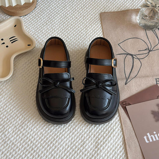 【软底儿童小皮鞋，黑色乐福鞋！】女童公主鞋2025新款 春秋儿童小皮鞋 软底中大童鞋 黑色乐福鞋单鞋-QQ 商品图3