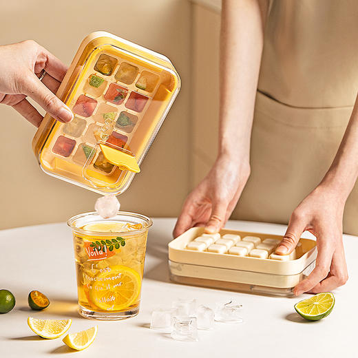 摩登主妇冰块模具注水家用食品级按压式冰格冰箱制冰盒冻冰块神器 商品图0