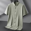 【棉质】【DPF】大依优型大码短袖衬衫潮流碎花半袖衬衣加肥加大码棉质透气夏装肥佬宽松上衣男士 商品缩略图0