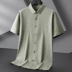 【棉质】【DPF】大依优型大码短袖衬衫潮流碎花半袖衬衣加肥加大码棉质透气夏装肥佬宽松上衣男士