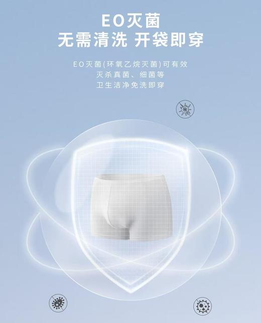 3楼爱慕健康 一次性100%棉无菌男士平角内裤（3条装）JS210116 商品图4