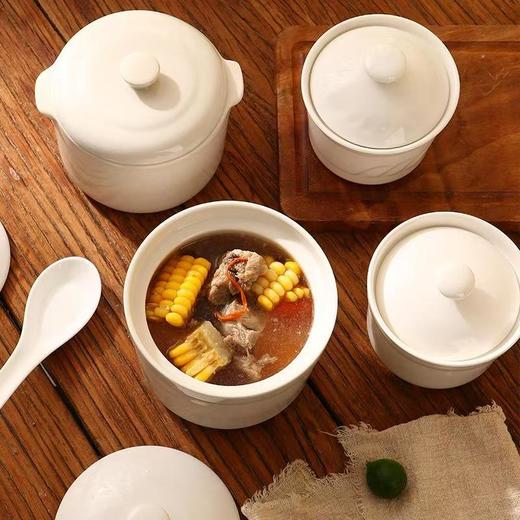 白瓷日式炖盅 | 高级白瓷材质 淡雅的日式风味 清新雅致 餐具 商品图1