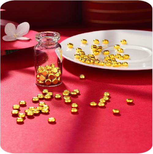 【攒金】足金9999-黄金豆豆纯金金豆豆丨1g ，理财存储，价格会有波动联系好客服在下单【钻翠定制，只为真金】首单送瓶子一个【投资金不参与任何活动】 商品图1