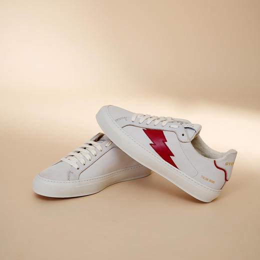 豪麟名鞋STOKTON男鞋休闲鞋牛皮革BLAZE-U红色 商品图2