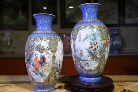 釉中彩综合装饰鸟语花香