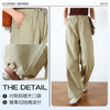 OLrain欧芮儿卡其绿休闲裤女夏季2025年新款百搭显瘦工装阔腿裤 商品缩略图3
