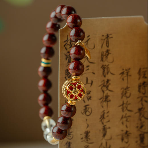 木质文玩手串  多款可选  搭配珍贵玉石 散发天然香气 商品图10