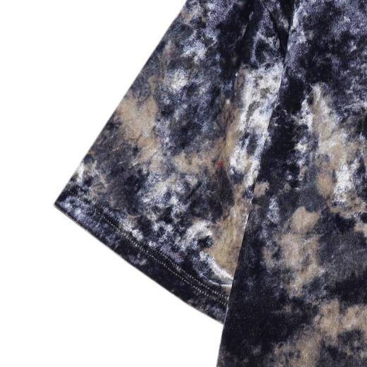 T2818夏季高级感新款潮牌撞色晕染圆领短袖T恤宽松复古情侣套头上衣 商品图4