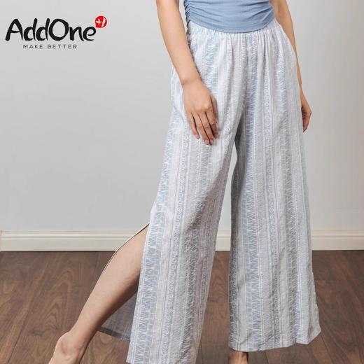 AddOneYoga·New+1瑜伽休闲时尚高腰侧开叉阔腿裤9分裤波西米亚风 商品图0