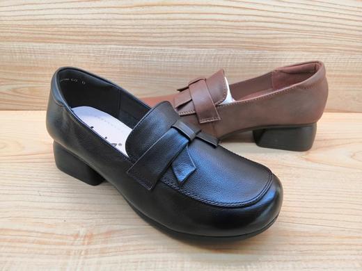 春季新款豪行真皮休闲女鞋23120168舒适中跟时尚套脚单鞋 商品图4