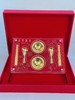 【现货】足金999富贵满堂金饭碗宝宝满月金饰碗筷勺摆件婚嫁套装【金重约2g】【一物一证书】 商品缩略图3