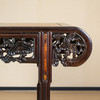 二十世纪 红木三镶瘿木透雕灵芝纹琴桌 商品缩略图1