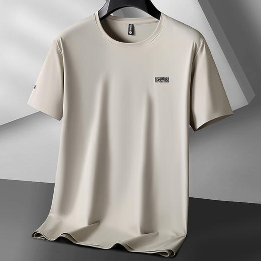 【冰丝】【DSF】大依优型大码短袖T恤薄款冰丝凉感半袖体恤男加大码运动上衣肥佬休闲胖子 商品图0