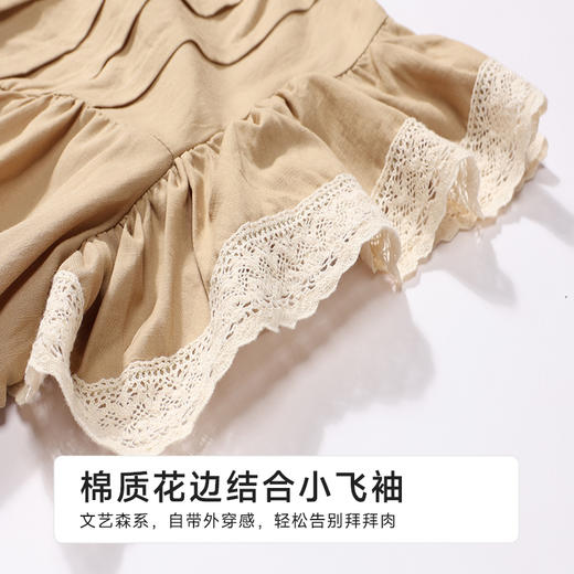 都市丽人生活家居女士梭织棉短袖裙薄梭织RC竹节短袖类LHH6D1 商品图5