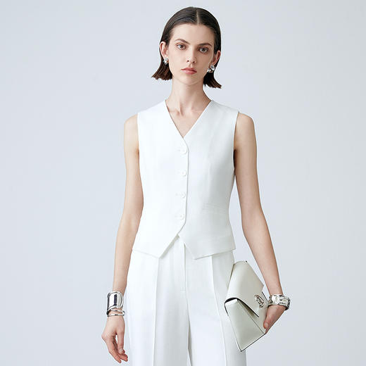 EITIE爱特爱夏季新款时尚修身时尚干练职业马甲外套7803504 商品图2