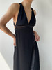 CG｜Caroline Dress 深V弹力真丝露背连衣裙［ 黑 ] 商品缩略图0