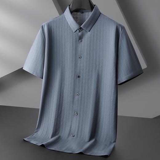 【棉质】【DPF】大依优型大码短袖衬衫夏季新款棉质透气半袖衬衣男加肥加大码肥佬宽松休闲上衣 商品图1