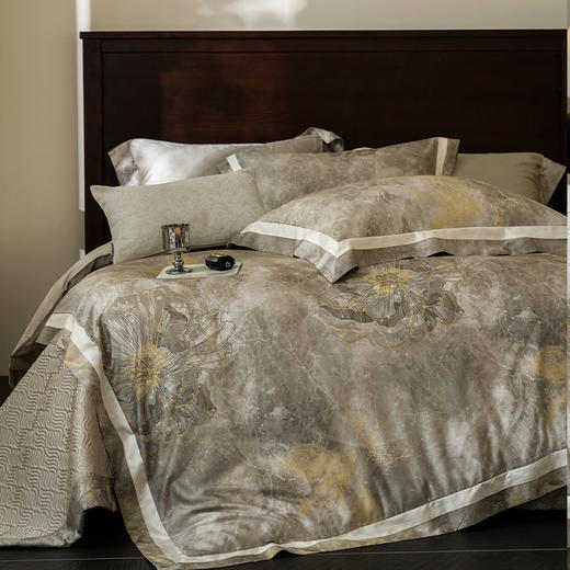 【多样屋专柜】天丝棉床盖三件套60支床单被套轻奢床上用品-清煦/粉 商品图6