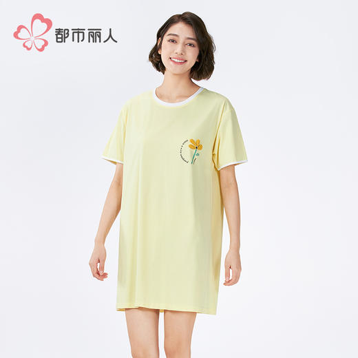 都市丽人会员精选女士棉质短袖裙薄40支TC拉架短袖类LHH6D9 商品图1