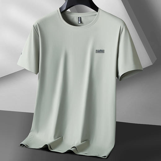 【冰丝】【DSF】大依优型大码短袖T恤薄款冰丝凉感半袖体恤男加大码运动上衣肥佬休闲胖子 商品图1
