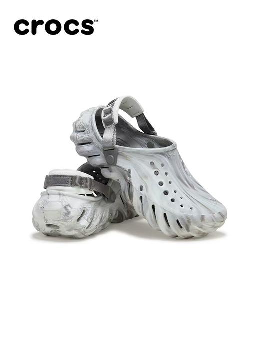 Crocs卡骆驰波波大理石纹洞洞鞋男户外包头拖鞋 商品图0