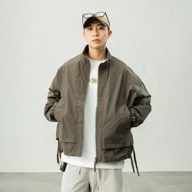 JUPSTUDIO高级感拉链立领夹克男春季新款宽松休闲运动风青年外套