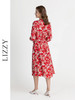 LIZZY夏季通勤休闲舒适桑蚕丝印花长袖连衣裙配腰带8130 商品缩略图3