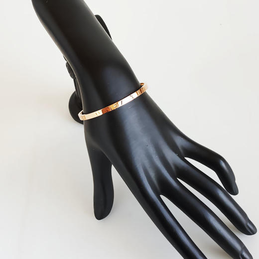 【95新】Cartier卡地亚LOVEB6047316 18K玫瑰金窄版无钻LOVE手镯16号110325AI35 现售价：20000 商品图7