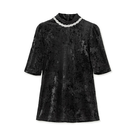 【高货wl】全新升级【铂金会员237/天猫289/差价52】(95805)洛诗琳时尚名媛气质重工暗纹银钻提花上衣高弹雅致T恤女 商品图5