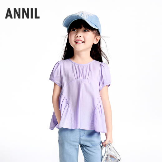 女童短袖上衣夏季新款安奈儿童装实体店同款XG521691 商品图0