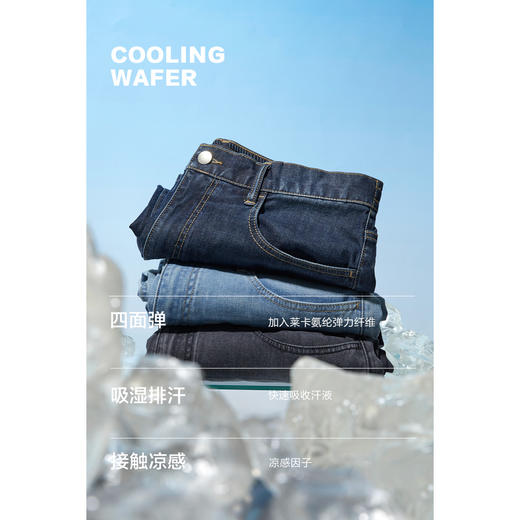 棉仓363819004-凉感威化四面弹松紧腰锥型萝卜牛仔裤 商品图4