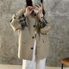 【撞色领风衣9218 】撞色复古高级新款 莱赛尔风衣外套 日常穿搭 百搭款 商品缩略图0