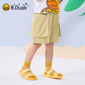 bduck小黄鸭童装夏季男童短裤儿童工装五分裤夏季纯棉宝宝休闲裤子薄90-130 BF2652017