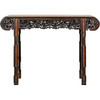 二十世纪 红木三镶瘿木透雕灵芝纹琴桌 商品缩略图5