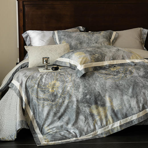 【多样屋专柜】天丝棉床盖三件套60支床单被套轻奢床上用品-清煦/粉 商品图10