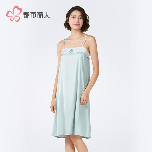 都市丽人好睡好眠女士丝质吊带裙薄冰雪丝无袖类LHH6C1 商品图2