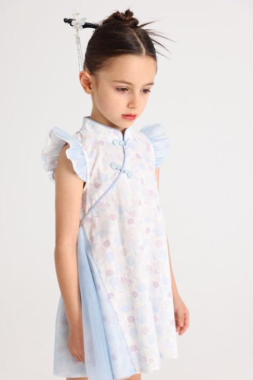 丽婴房-童衣类（春）I5连衣裙浅蓝（国风系列） 商品图0