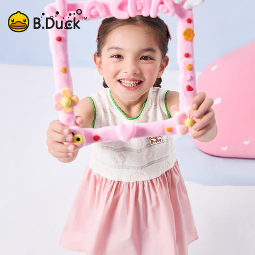 bduck小黄鸭童装夏季女童连衣裙宝宝无袖背心裙子夏季公主裙90-130 FF2680007 商品图1