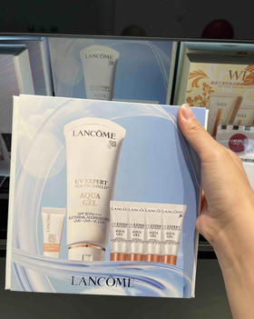 国柜！兰蔻小白管防晒礼盒正装50ml送防晒中样10ml×4粉底液po-01# 5ml 通勤旅行出游贴妆高倍隔离防晒
