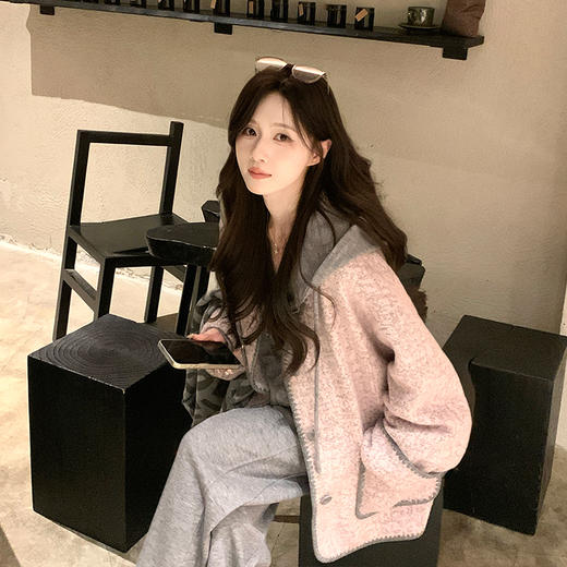 金蘑菇菇【冬日恋岛】设计师高定Yang毛香香风贝壳绣秋冬保暖时髦外套女 商品图4