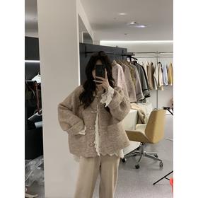 M码【花衔风香】设计师高定60羊毛精致香香风时髦感秋冬外套