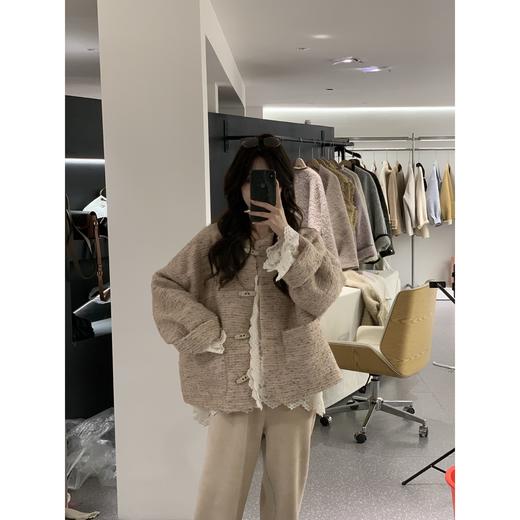 M码【花衔风香】设计师高定60羊毛精致香香风时髦感秋冬外套 商品图0