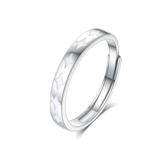 【夜光】卡蒂罗/KADER 星月君兮情侣对戒 夜光璀璨星月钟情久久真爱可调节一对 恋爱开口戒蛇年情人节礼盒装 商品图4