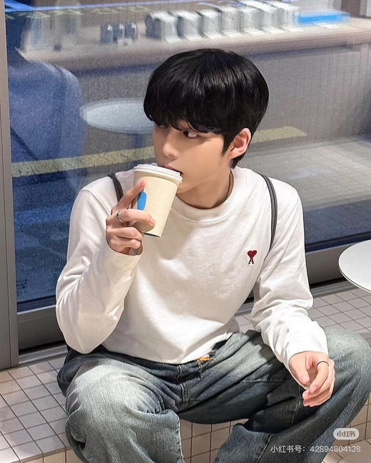 【3月27日 下午14:00 秒杀】纯原 艾米 情侣款 长袖T恤 商品图1